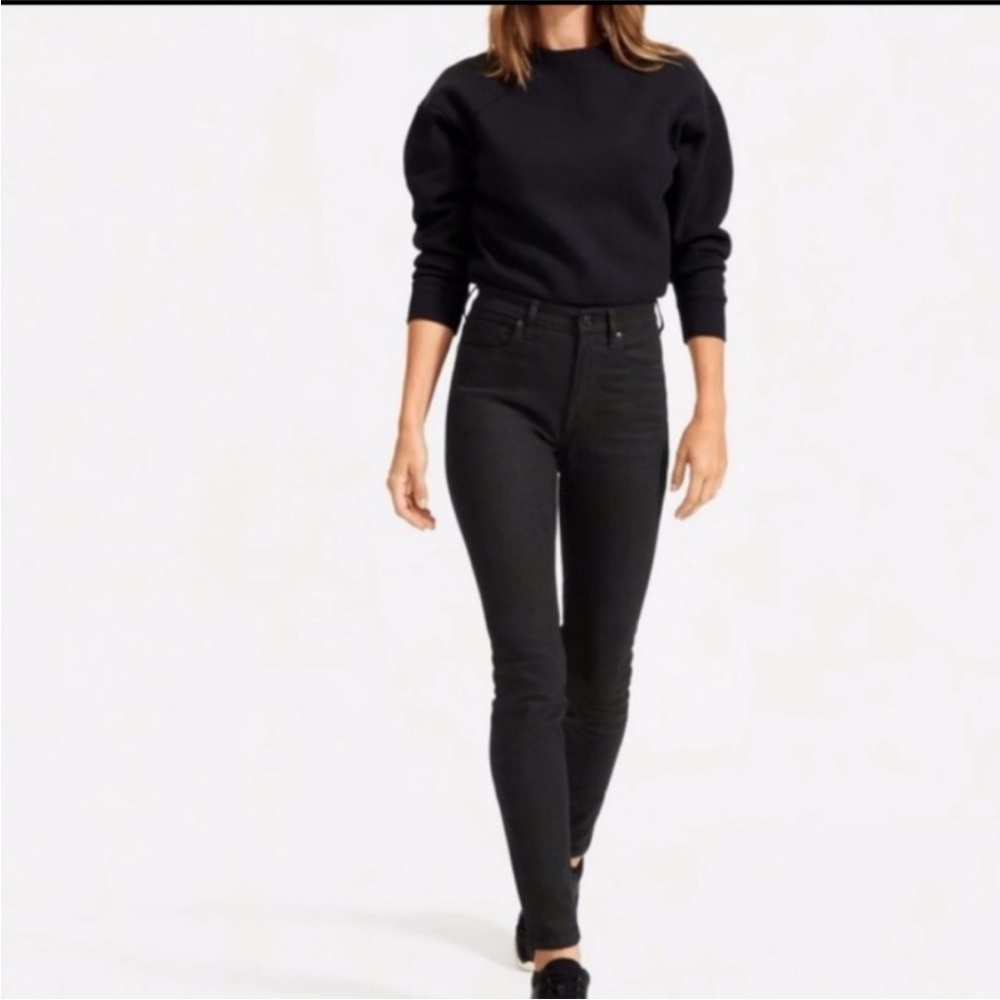 Everlane High Rise Black Skinny Jeans
